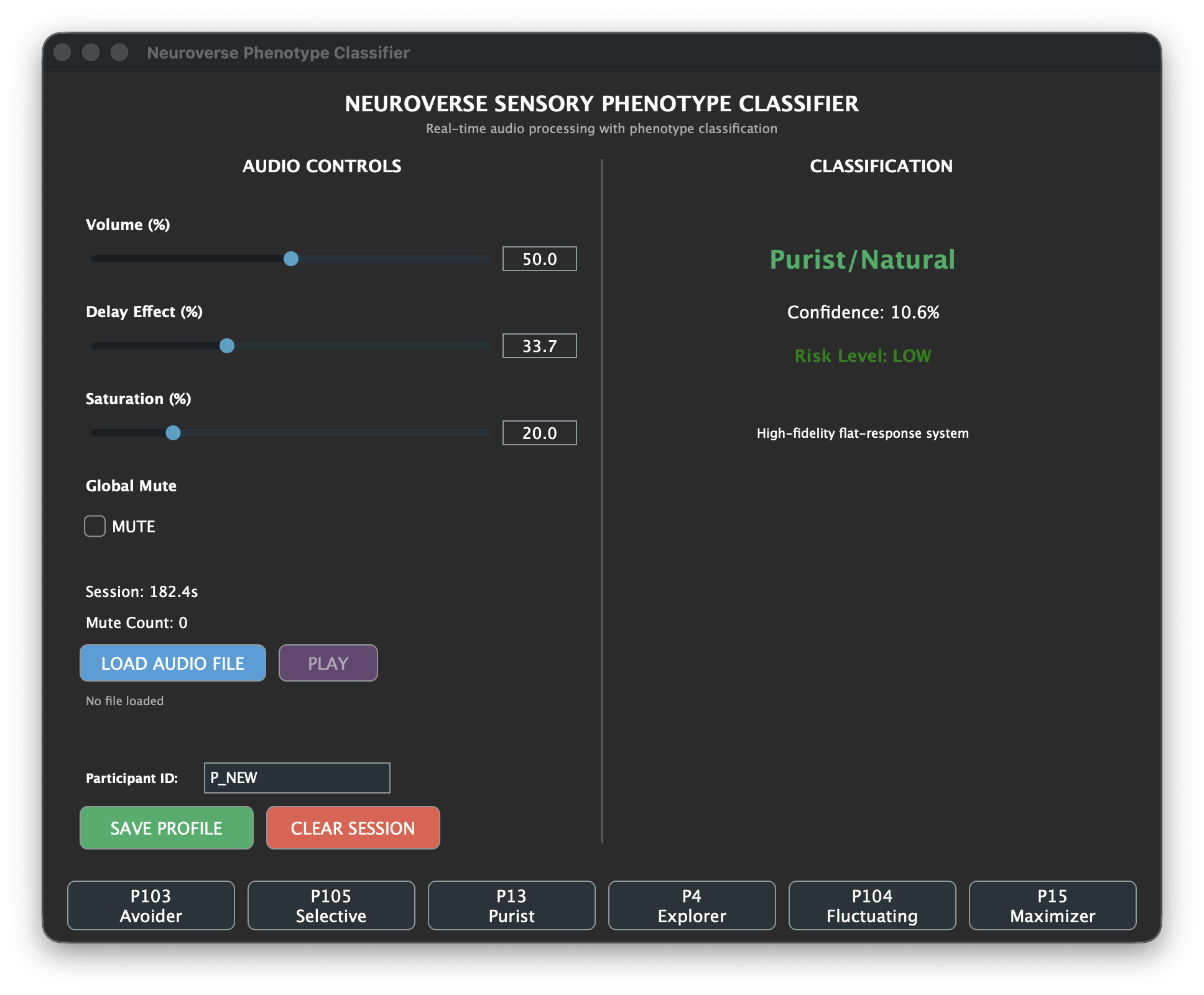 Neuroverse phenotype classifier UI