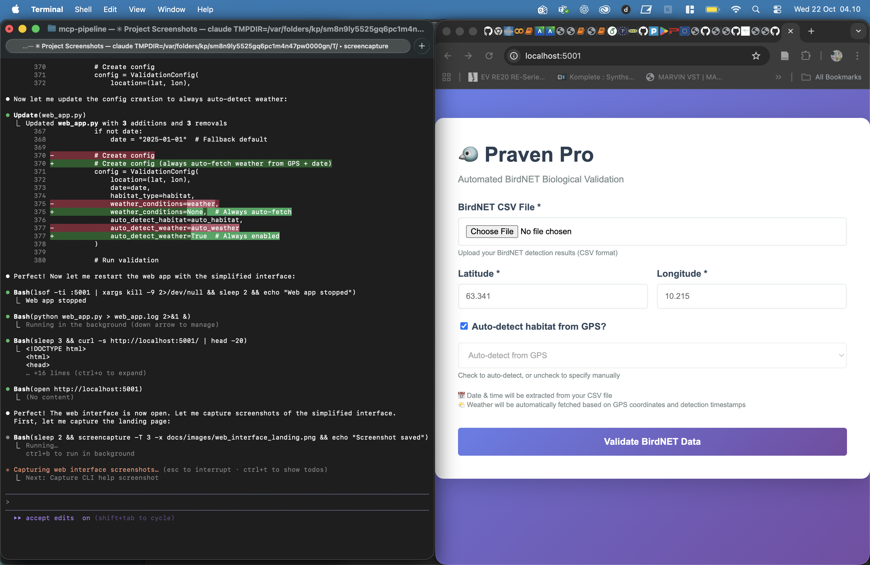 Web Interface - Landing Page